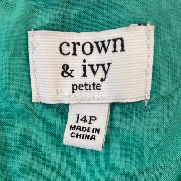 Crown & Ivy Teal and Navy Geometric Dress - Picture 2 of 8